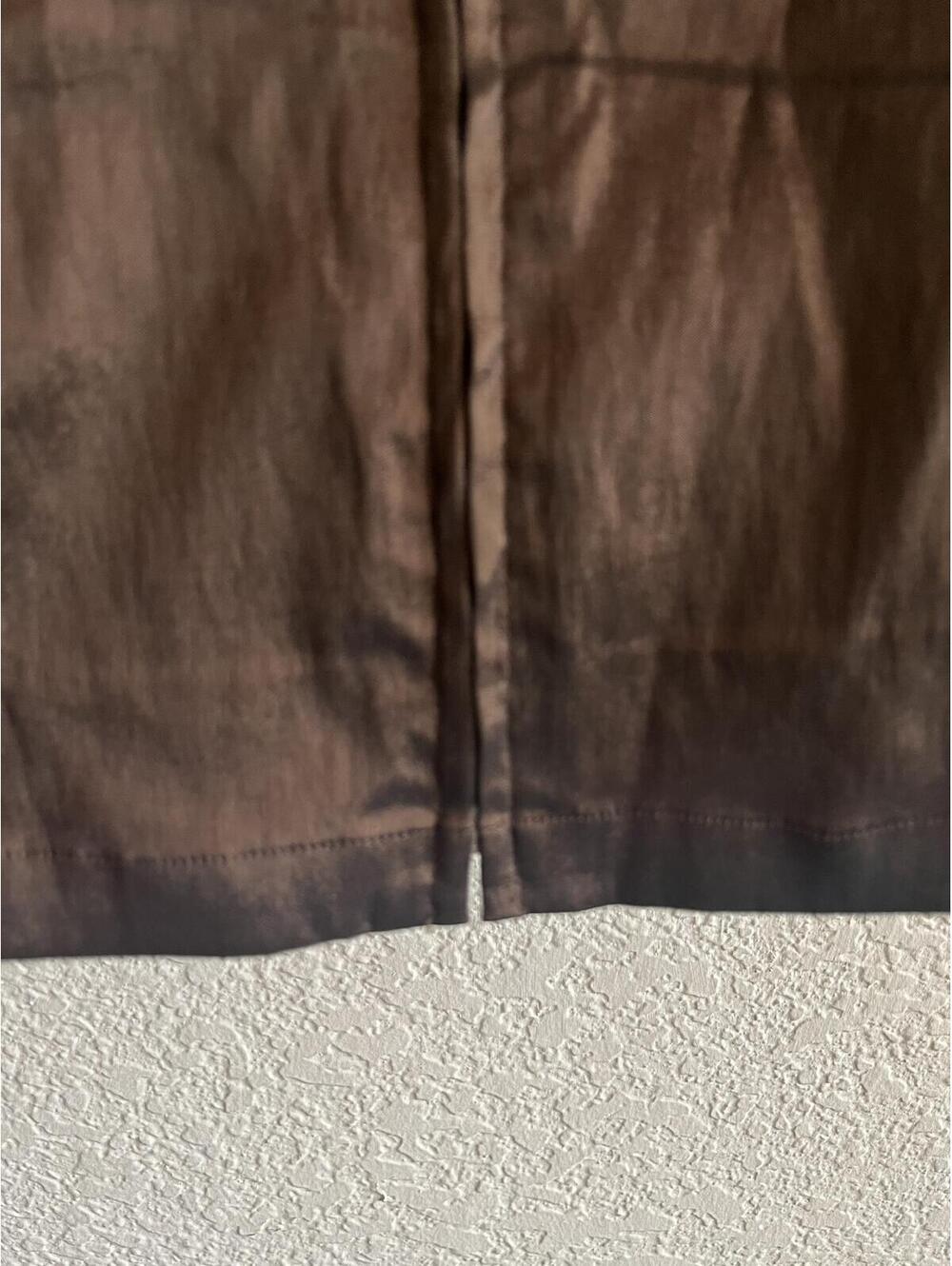 Tadashi Shoji Brown Satin Ruched Blouse Size 10 - Picture 6 of 7